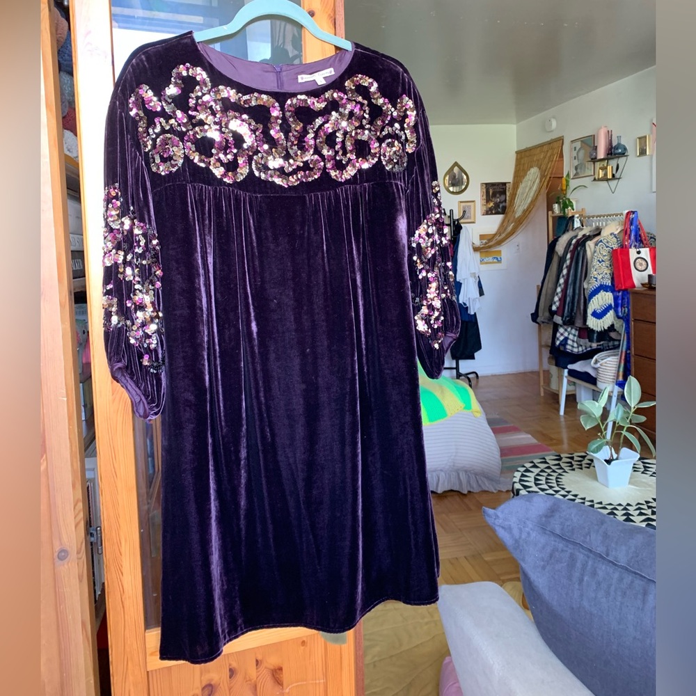 Nanette Lepore Velvet and Sequin Dress